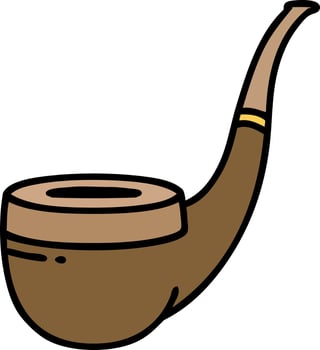 traditional tattoo of a smokers pipe vector