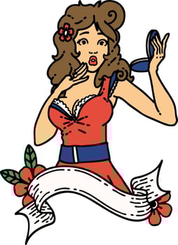 Pin up girl vector