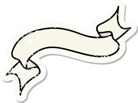 distressed sticker tattoo in traditional style of a banner vector
