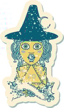 Retro Tattoo Style human mage with natural 20 D20 dice roll vector