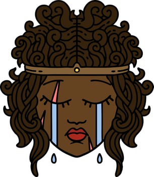 crying human barbarian illustration vector