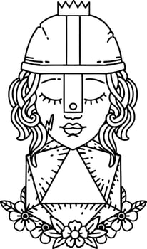 human fighter with natural 20 D20 dice roll illustration vector