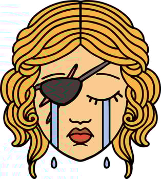 crying human rogue character illustration vector