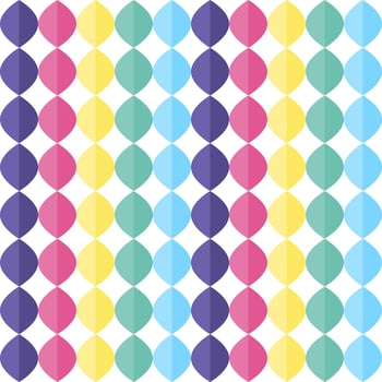 Illustrator vector of abstract background of colorful gradient geometric in a row, seamless colorful row