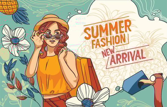 Summer Fashion New Arrival Theme vector
