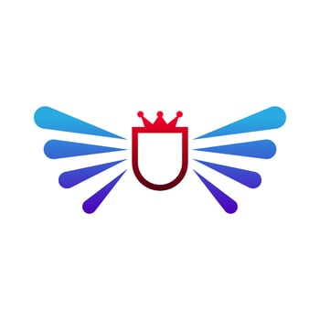 Wing Shield logo. Wing shield icon. Security or protection logo. Wing shield vector illustration.
