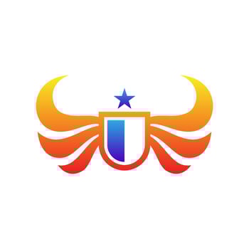Wing Shield logo. Wing shield icon. Security or protection logo. Wing shield vector illustration.