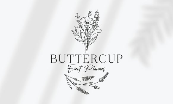 Botanical Floral element Hand Drawn Logo with Wild Flower and Leaves. Logo for spa and beauty salon, boutique, organic shop, wedding, floral designer, interior, photography, cosmetic. vector