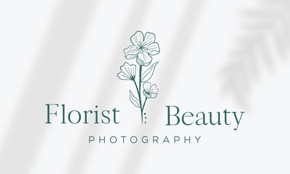 Botanical Floral element Hand Drawn Logo with Wild Flower and Leaves. Logo for spa and beauty salon, boutique, organic shop, wedding, floral designer, interior, photography, cosmetic. vector