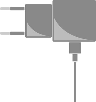 Phone charger simple icon vector