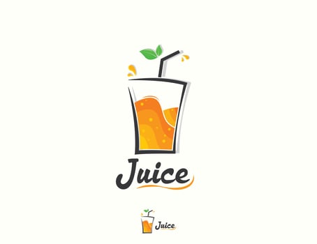 Fresh orange juice logo design vector