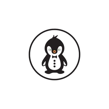 penguin logo template design vector