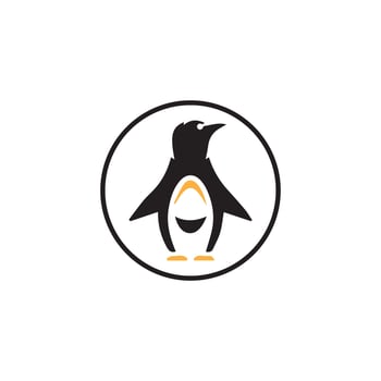 penguin logo template design vector