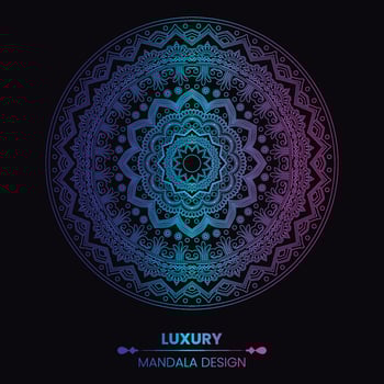 Luxury ornamental mandala design background in multicolor vector
