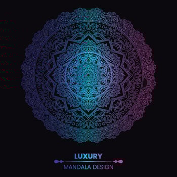 Luxury ornamental mandala design background in multicolor vector
