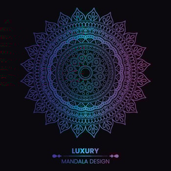 Luxury ornamental mandala design background in multicolor vector
