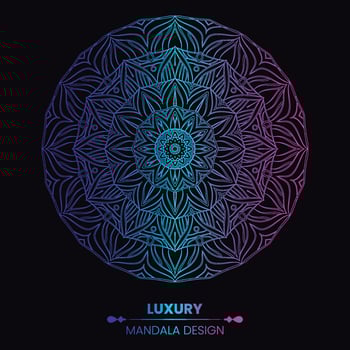 Luxury ornamental mandala design background in multicolor vector