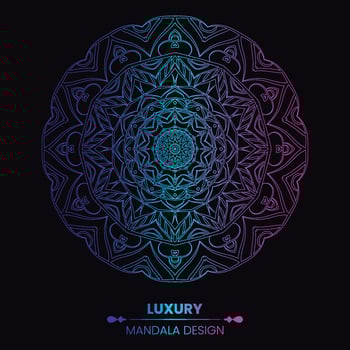 Luxury ornamental mandala design background in multicolor vector