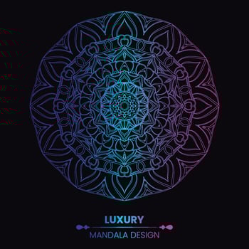 Luxury ornamental mandala design background in multicolor vector