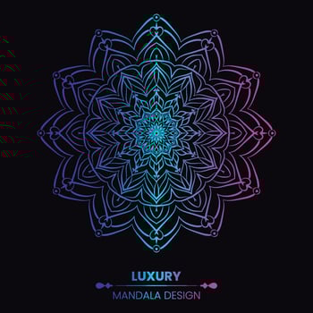 Luxury ornamental mandala design background in multicolor vector