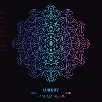 Luxury ornamental mandala design background in multicolor vector