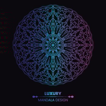 Luxury ornamental mandala design background in multicolor vector