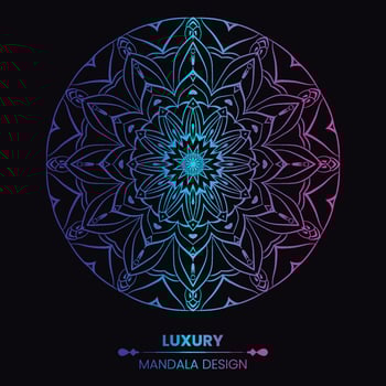 Luxury ornamental mandala design background in multicolor vector