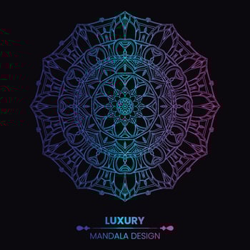 Luxury ornamental mandala design background in multicolor vector