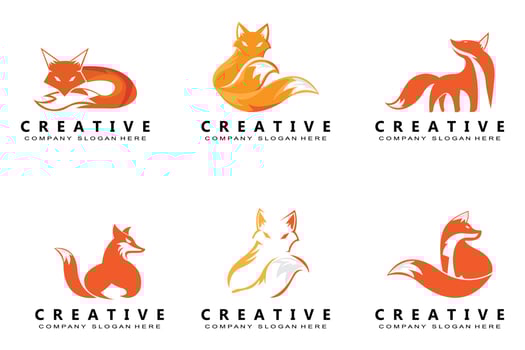 wolf animal vector icon symbol, fox logo