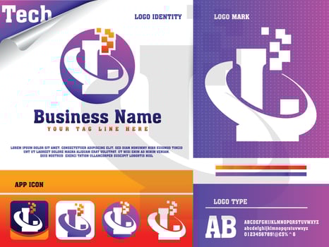 Tech Letter L Logo Design Template vector