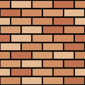 bundled seamless background with brick wall pattern in light brown tones vector