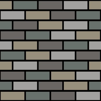 bundled seamless background with brick wall pattern in gray tones vector