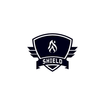 Shield company logo. Abstract symbol of security. Shield icon. Security logo. Logo badge vector