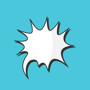 Empty speech bubble chat message vector