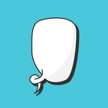 Empty speech bubble chat message vector