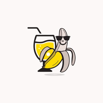 Banana Logo Template vector illustration