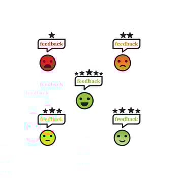 Satisfaction Rating. Customer  Feedback icon design for Digital Marketing business concept vector