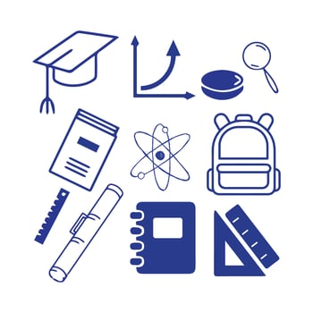 Back to school element icon vector illustration design