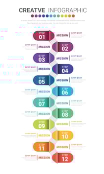 Presentation 12 months, 1 year. vector