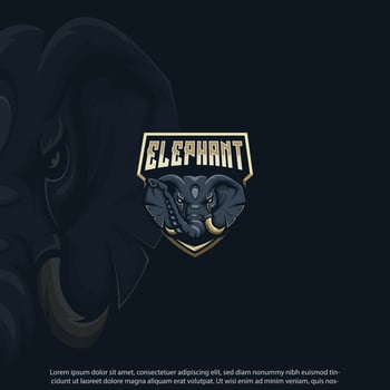 Elephant mascot best logo design good use for symbol identity emblem badge and more vector