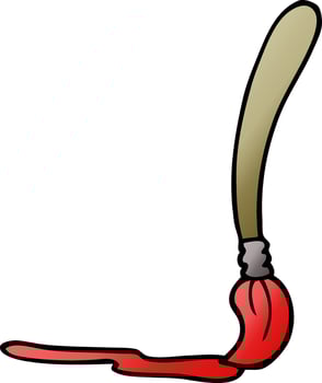 cartoon doodle paint brush vector