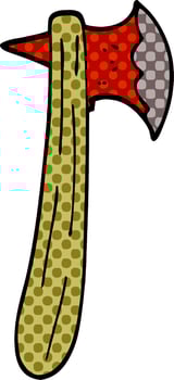 cartoon doodle axe vector