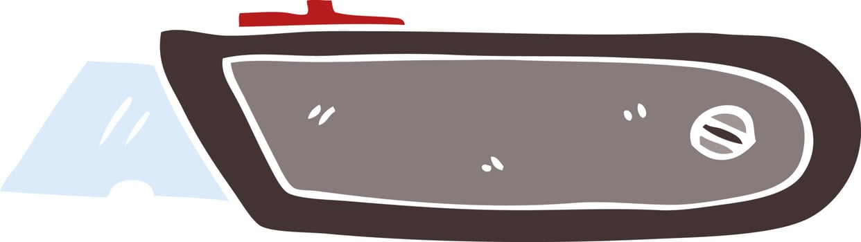 cartoon doodle new work knife vector