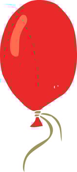 flat color illustration of balloon vector