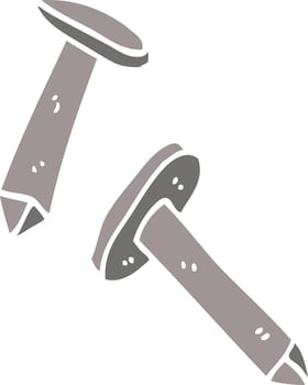 cartoon doodle nails vector