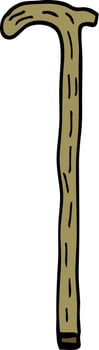 cartoon doodle walking stick vector