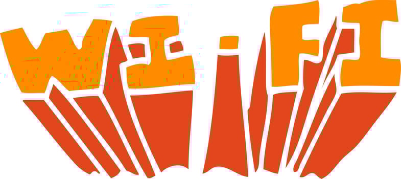 cartoon doodle wi fi vector