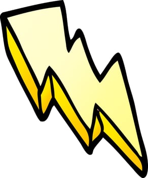 cartoon doodle lightning bolt vector