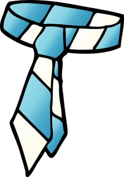 cartoon doodle striped tie vector