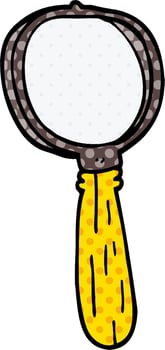 cartoon doodle magnifying glass vector